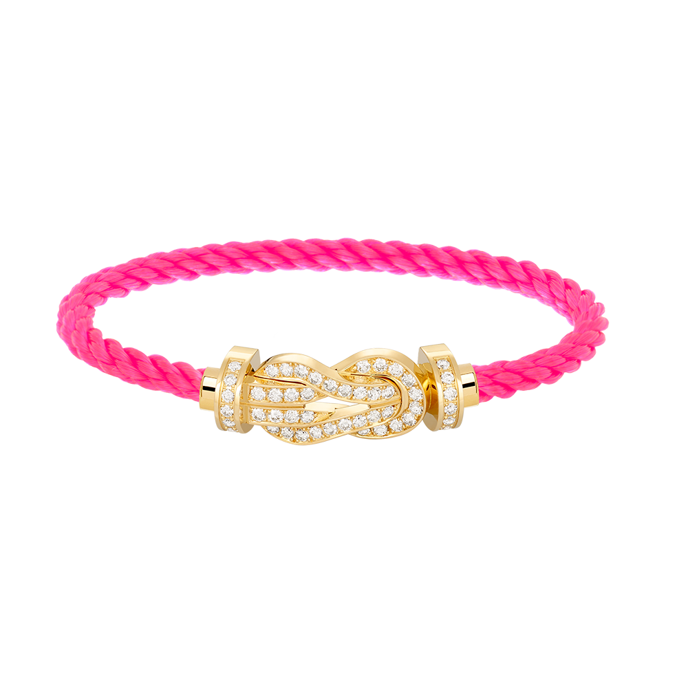 ??MIRA?¡¥CHANCE LARGE 8 FIGURE BUCKLE FULLDIAMOND BRACELET GOLD