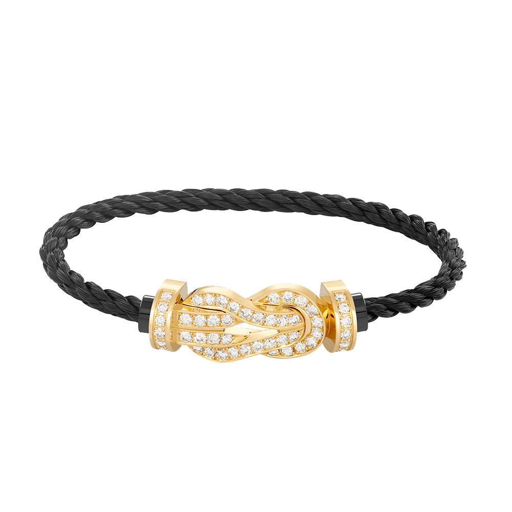 ??MIRA?¡¥CHANCE LARGE 8 FIGURE BUCKLE FULLDIAMOND BRACELET GOLD