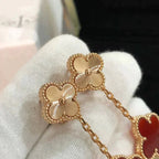 ??MIRA?¡¥CLOVER 2 MOTIF  LASER CARNELIAN EARRINGS