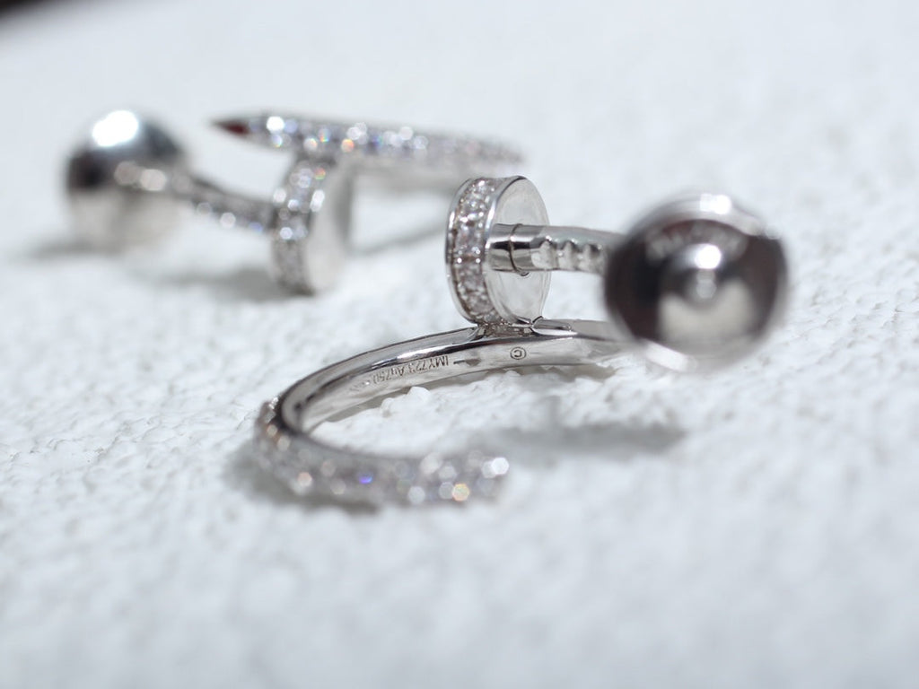 ??MIRA?¡¥JUSTE EARRINGS 12.75MM SILVER DIAMOND