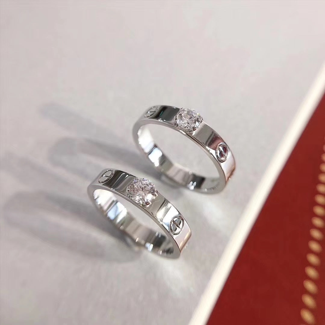??MIRA?¡¥LOVE RING 3.6MM 1 BIG DIAMOND