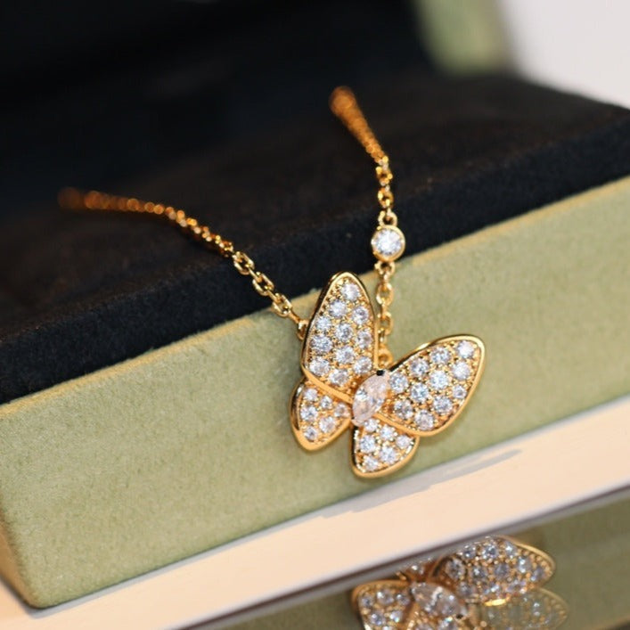 ??MIRA?¡¥BUTTERFLY DIAMOND NECKLACE