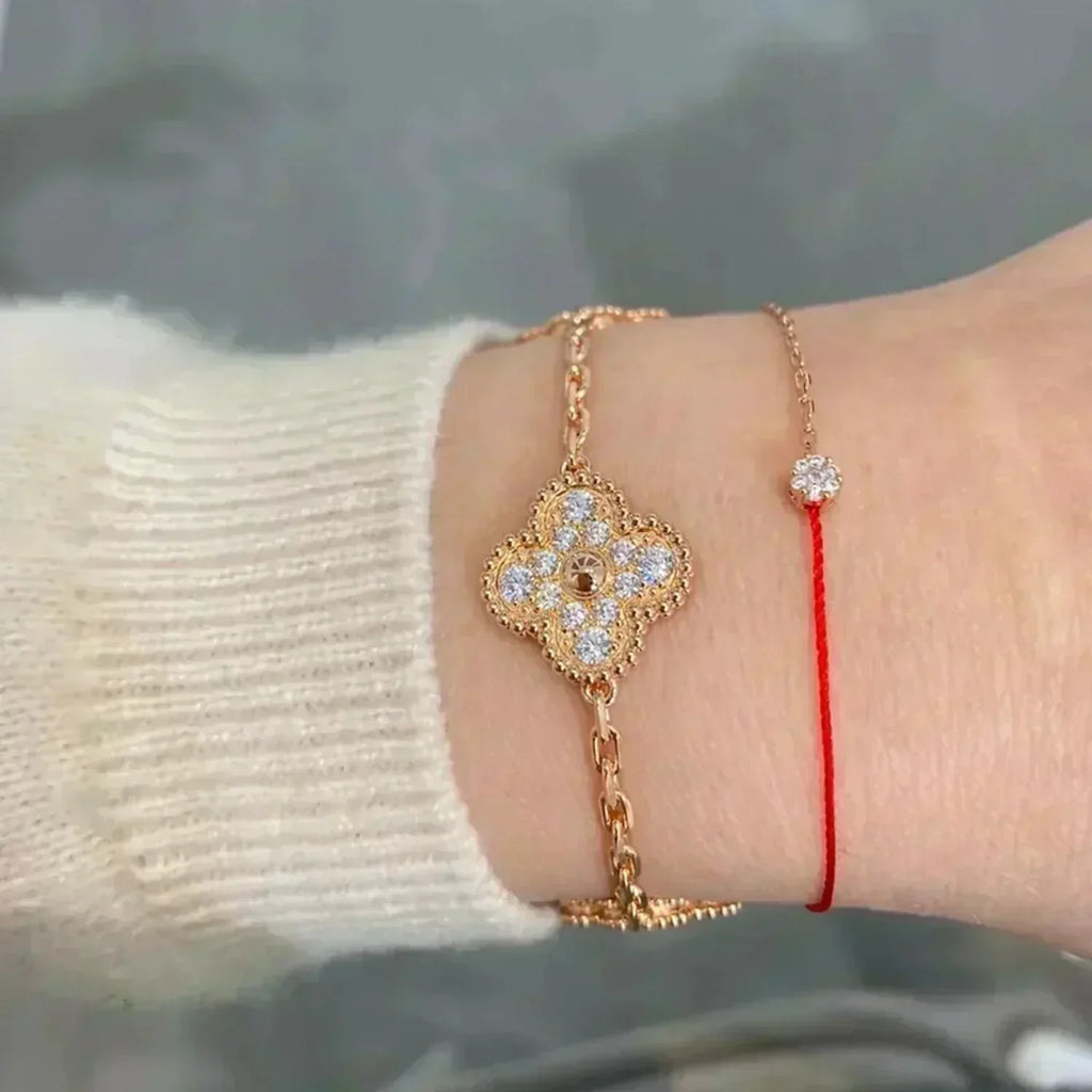 [MIRA] New  CLOVER 5 MOTIF FULL DIAMOND BRACELET COLLECTION