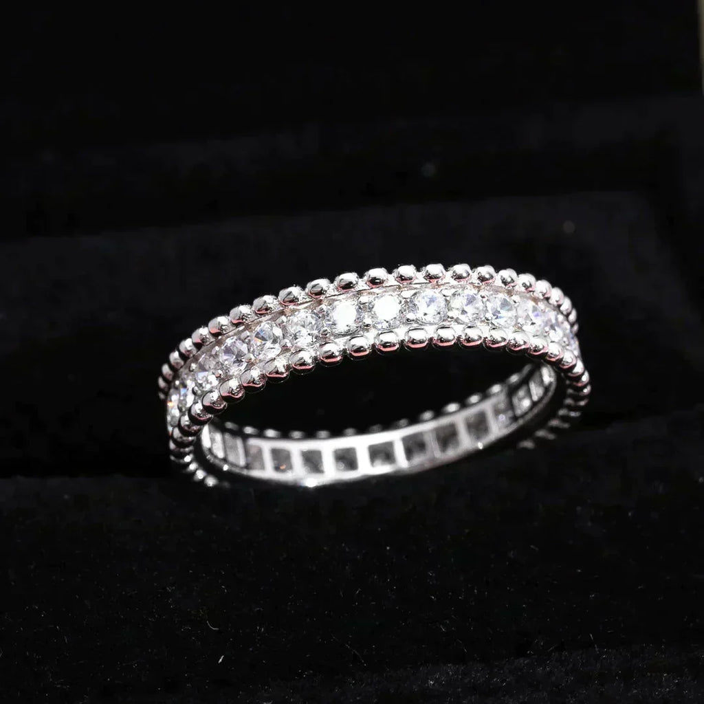 ??MIRA?¡¥PERLEE DIAMOND SILVER RING