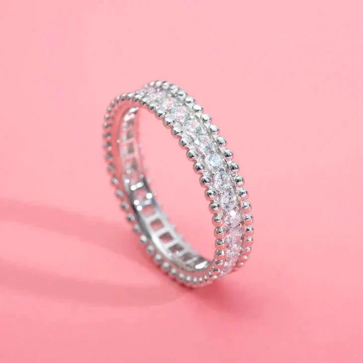??MIRA?¡¥PERLEE DIAMOND SILVER RING
