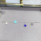 ??MIRA?¡¥LUCKY SPRING SILVER BRACELET 4 MOTIF