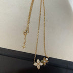 ??MIRA?¡¥STAR BLOSSOM NECKLACE PINK GOLD DIAMONDS