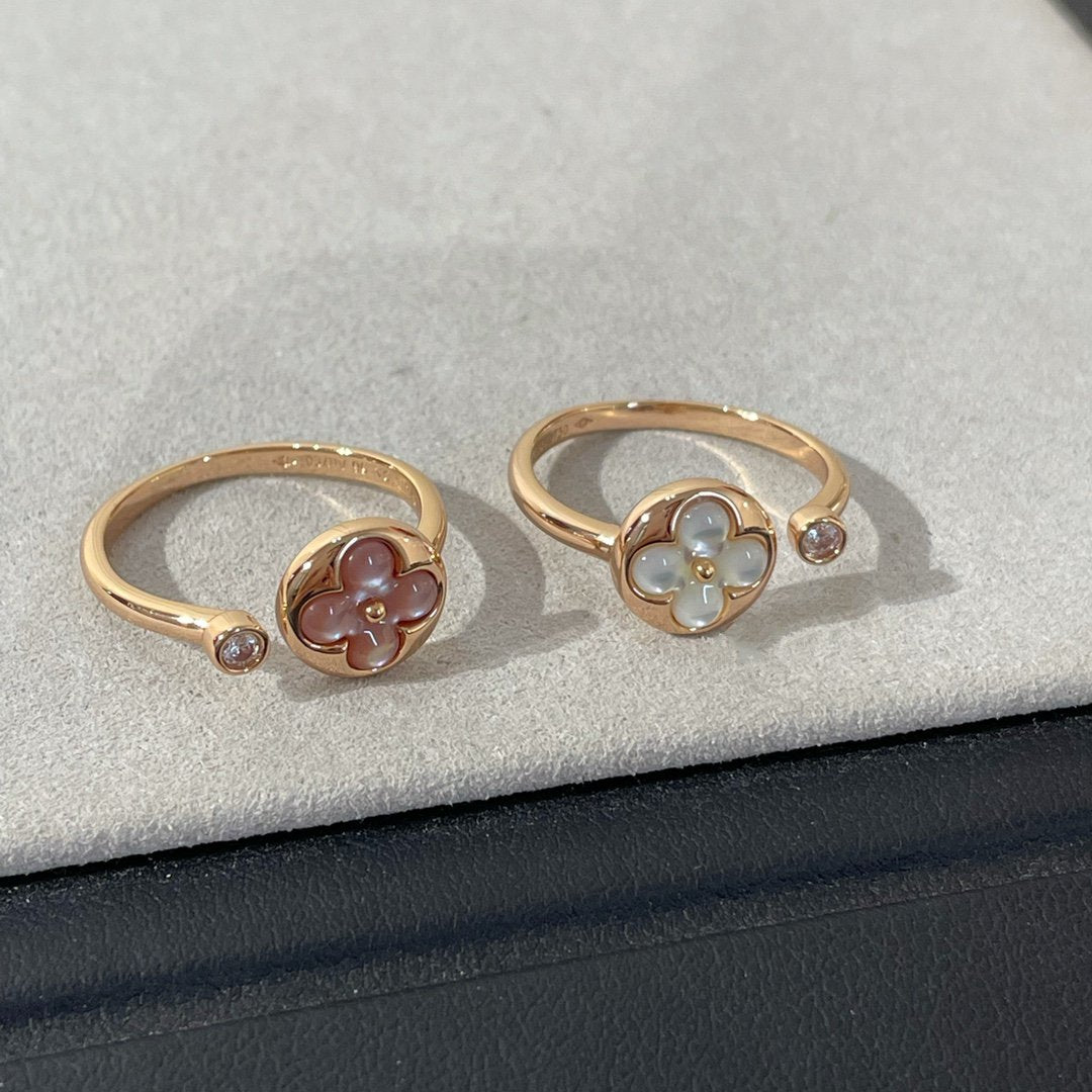 ??MIRA?¡¥SUN 1 DIAMOND PINK MOP RING