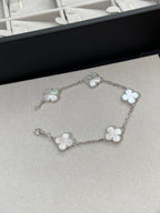 [MIRA]New CLOVER WHITE PEARL MOP 5 MOTIF BRACELET COLLECTION
