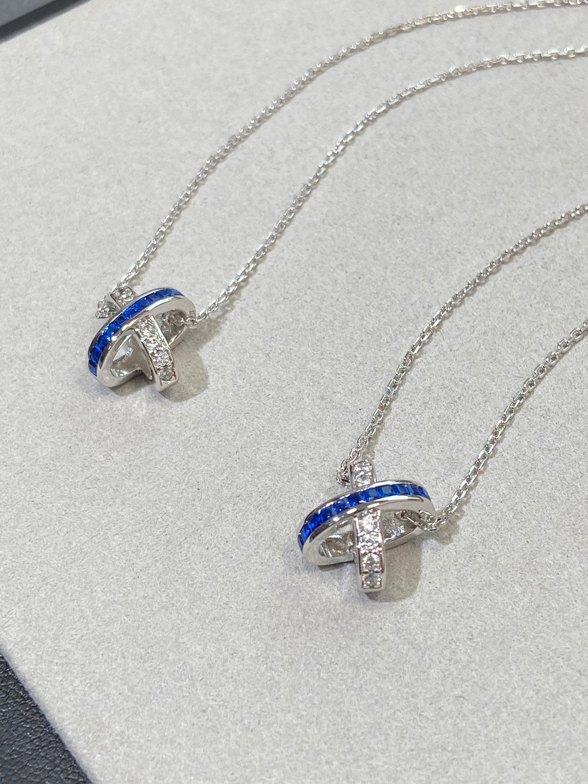 ??MIRA?¡¥LIENS DIAMOND SILVER NECKLACE