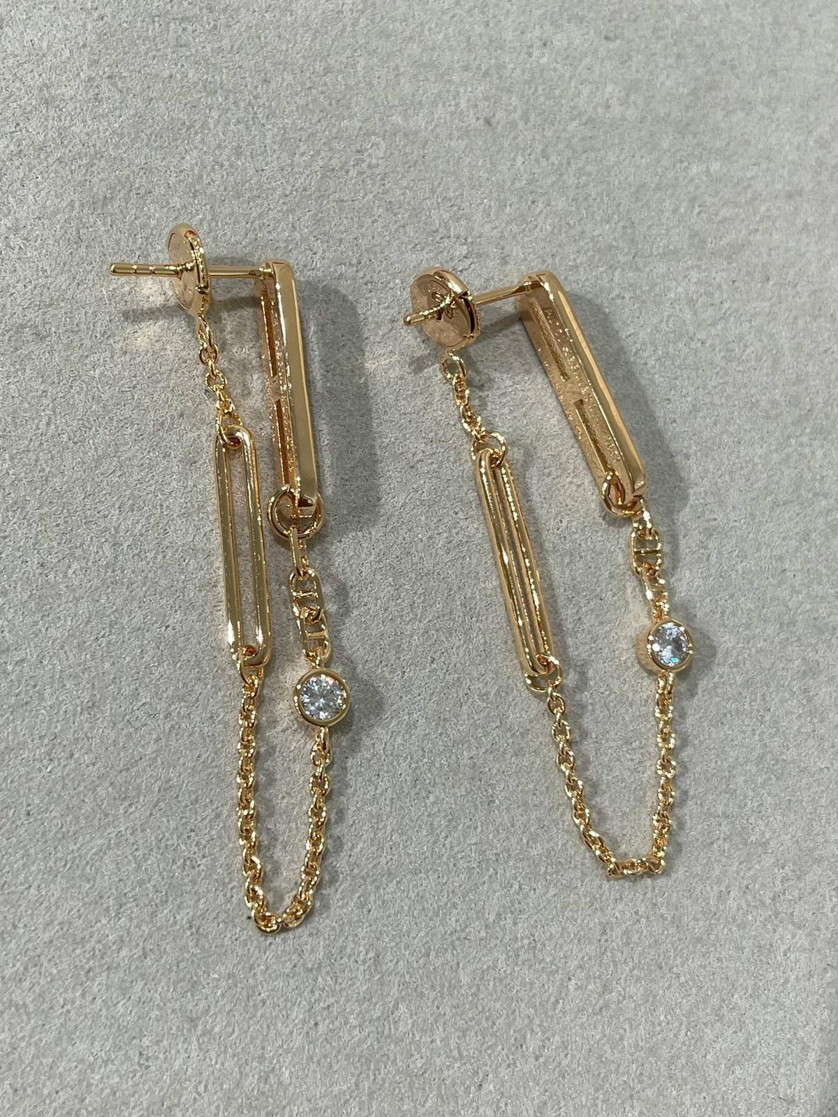 ??MIRA?¡¥CHAINE CHAOS DIAMOND DROP EARRINGS