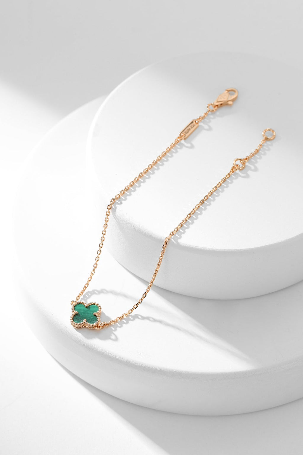 ??MIRA?¡¥CLOVER BRACELET MALACHITE 1 MOTIF