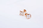 ??MIRA?¡¥STAR AND SUN PINK GOLD MOP STUD EARRINGS
