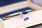 ??MIRA?¡¥IDYLLE PINK GOLD OPEN BRACELET DIAMOND PAVED