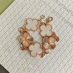[MIRA]New CLOVER WHITE PEARL MOP 5 MOTIF BRACELET COLLECTION