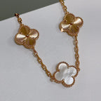 [MIRA]New CLOVER WHITE PEARL MOP 5 MOTIF BRACELET COLLECTION