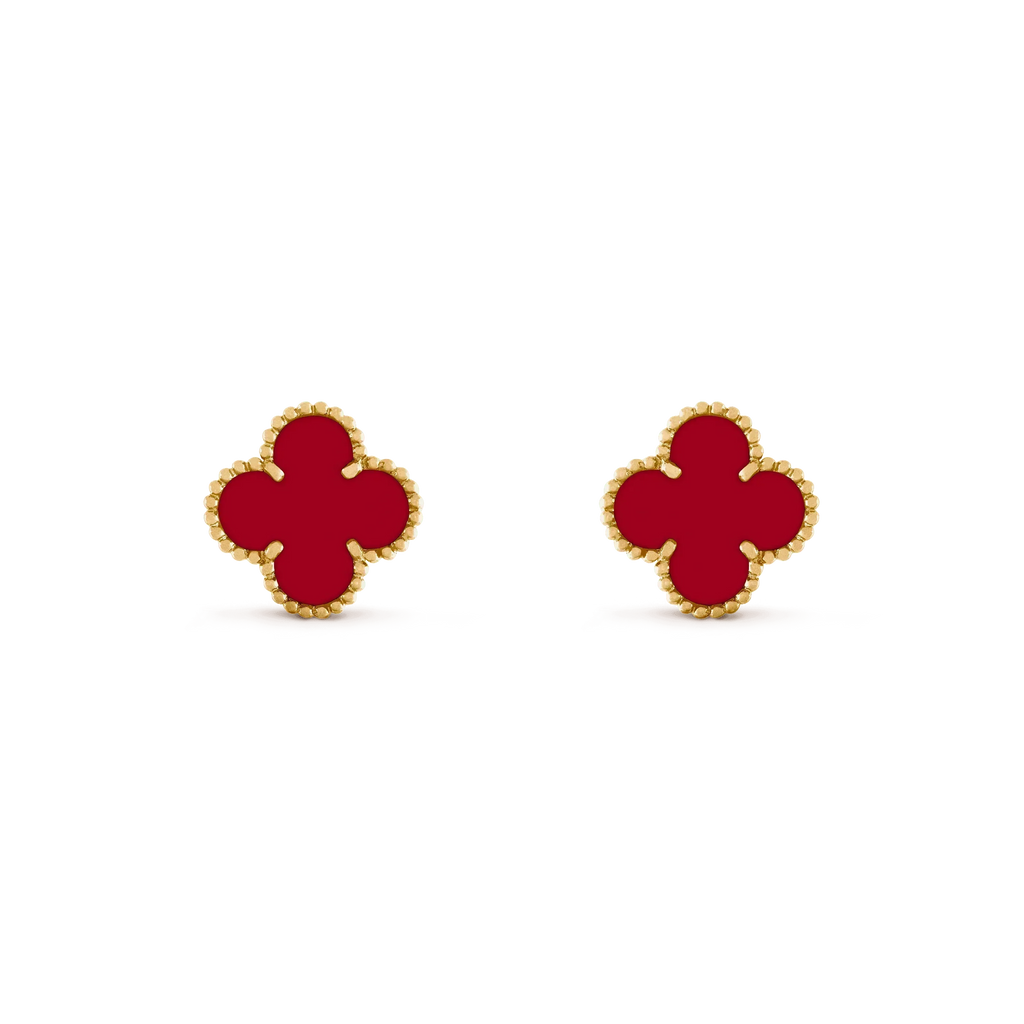 ??MIRA?¡¥CLOVER MEDIUM 1 MOTIFS CARNELIAN  EARRINGS