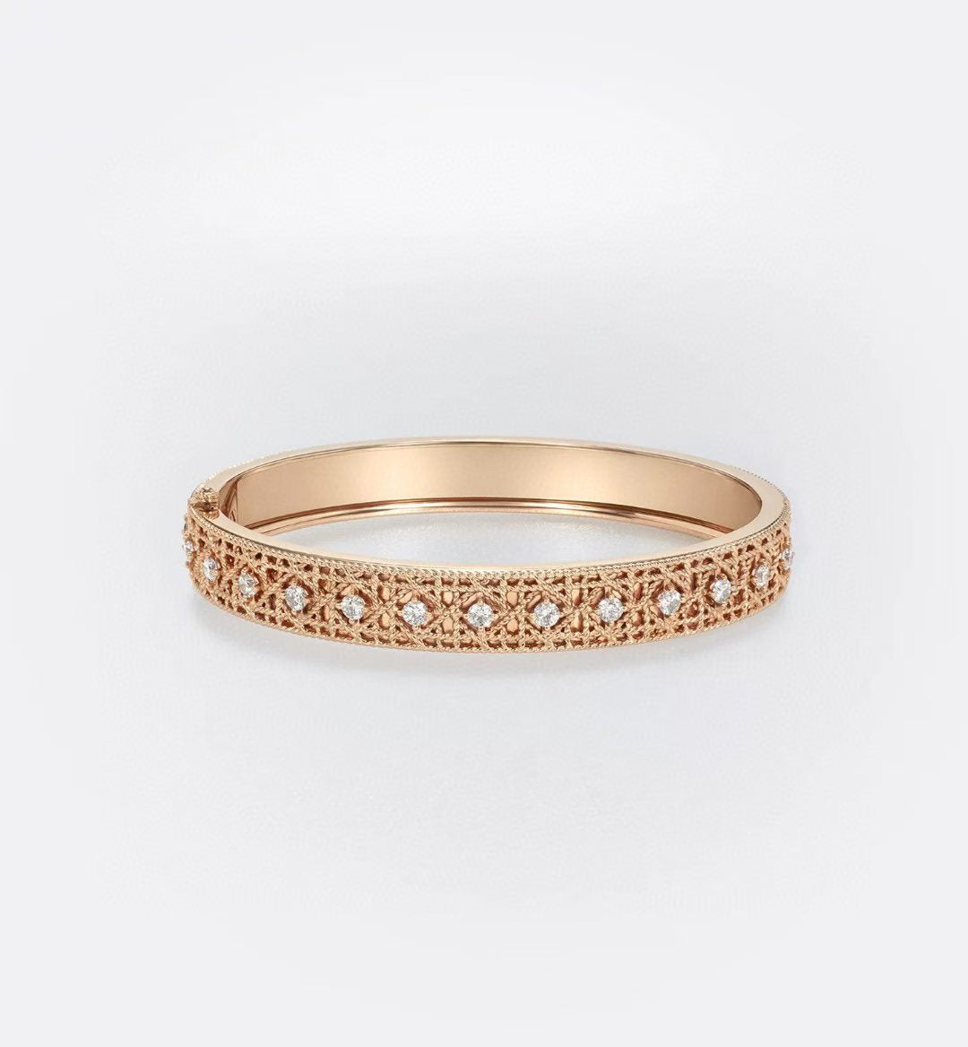 [MIRA] 2026 WOVEN-PATTERN BRACELET SET WITH FULL DIAMOND INLAY THREE-COLORS