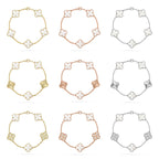[MIRA]New CLOVER WHITE PEARL MOP 5 MOTIF BRACELET COLLECTION
