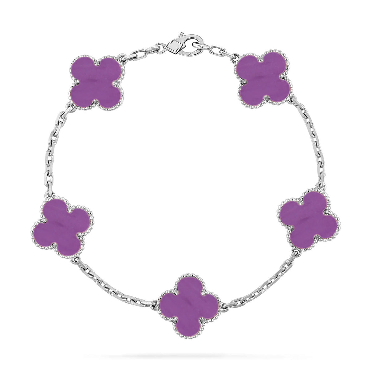 [MIRA]New  CLOVER 5 MOTIF VIOLET BRACELET COLLECTION