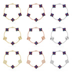 [MIRA]New CLOVER 5 MOTIF COLOR GEMSTONES BRACELET COLLECTION