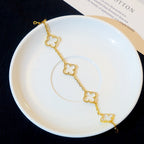 [MIRA]New CLOVER 5 MOTIF ROCK CRYSTAL BRACELET
