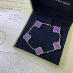 [MIRA]New  CLOVER 5 MOTIF VIOLET BRACELET COLLECTION
