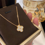??MIRA?¡¥CLOVER 15MM DIAMOND SINGLE FLOWER NECKLACE