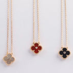 ??MIRA?¡¥CLOVER 15MM DIAMOND CARNELIAN NECKLACE