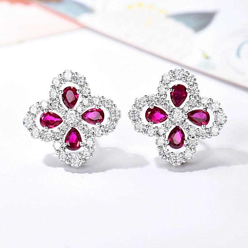 ??MIRA?¡¥LOOP EARRINGS FULL MOTIF DIAMOND 16MM