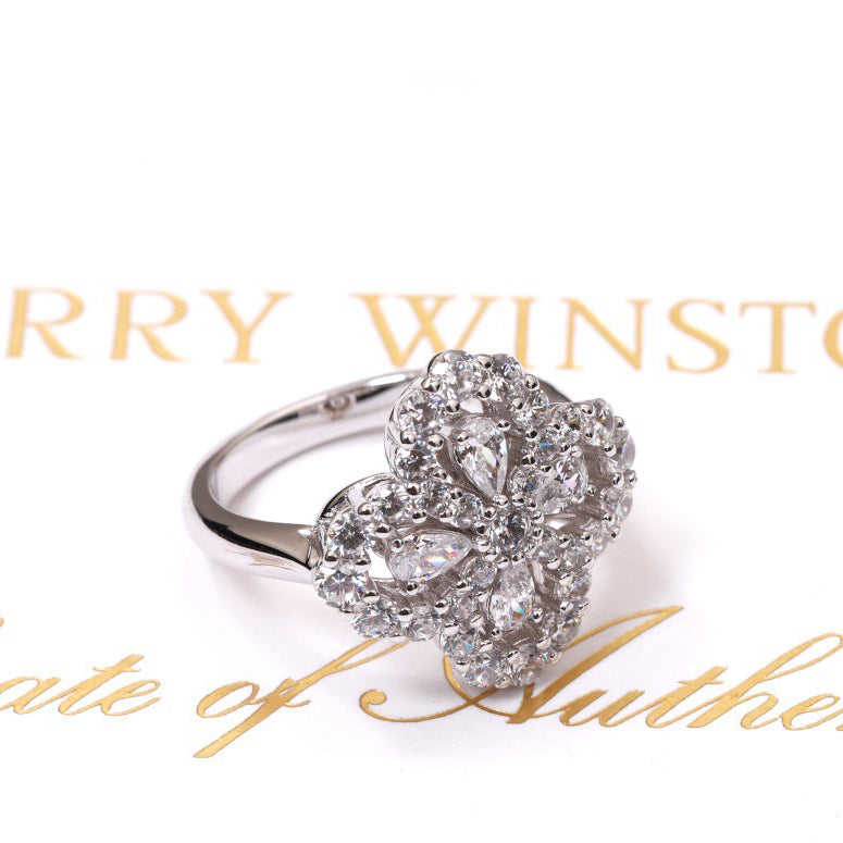 ??MIRA?¡¥LOOP RING FULL MOTIF DIAMOND 16MM SILVE