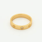??MIRA?¡¥LOVE RING 4MM 1 DIAMOND PINK GOLD
