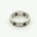 ??MIRA?¡¥LOVE RING 5.5MM DIAMONDS PAVED CERAMIC