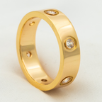 ??MIRA?¡¥LOVE RING 5.5MM 6 DIAMONDS PINK GOLD