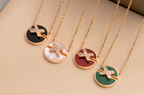 ??MIRA?¡¥JEUX DE PINK GOLD DIAMOND NECKLACE
