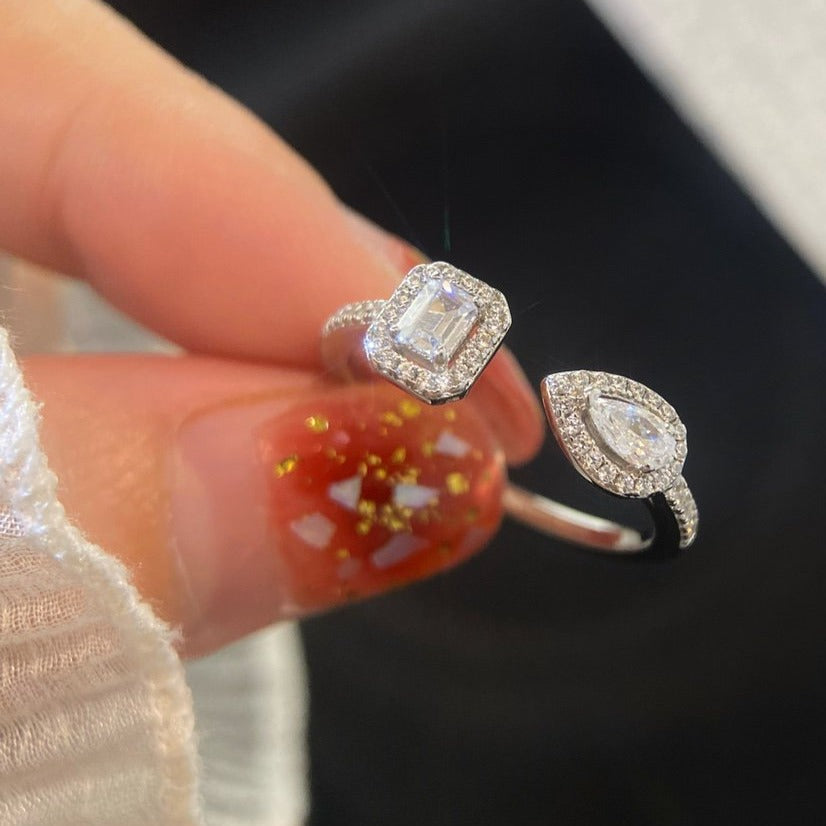 [MIRA] MY TWIN TOI & MOI SILVER DIAMOND RING