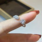 [MIRA] MY TWIN TOI & MOI SILVER DIAMOND RING