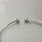 [MIRA] JONC FLEX MY TWIN TOI & MOI SILVER DIAMOND BRACELET