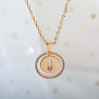 [MIRA]  MOVE PM NECKLACE PINK GOLD DIAMOND