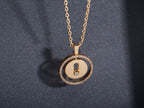 [MIRA]  MOVE PM NECKLACE PINK GOLD DIAMOND