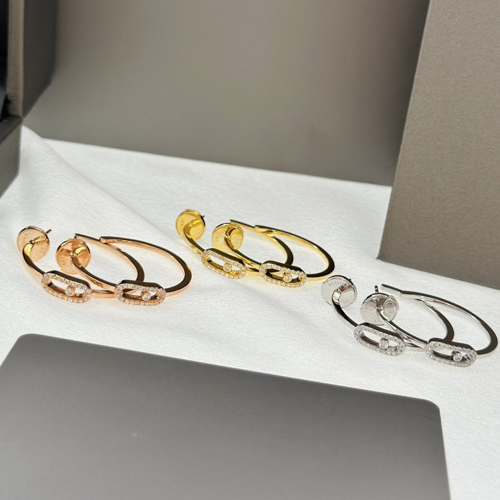 [MIRA] CREOLES MOVE UNO PM DIAMOND EARRINGS
