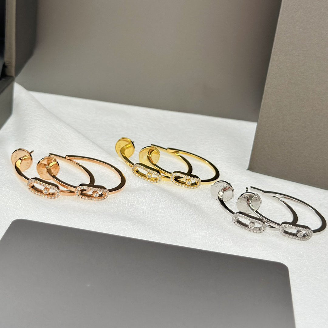 [MIRA] CREOLES MOVE UNO PM DIAMOND EARRINGS