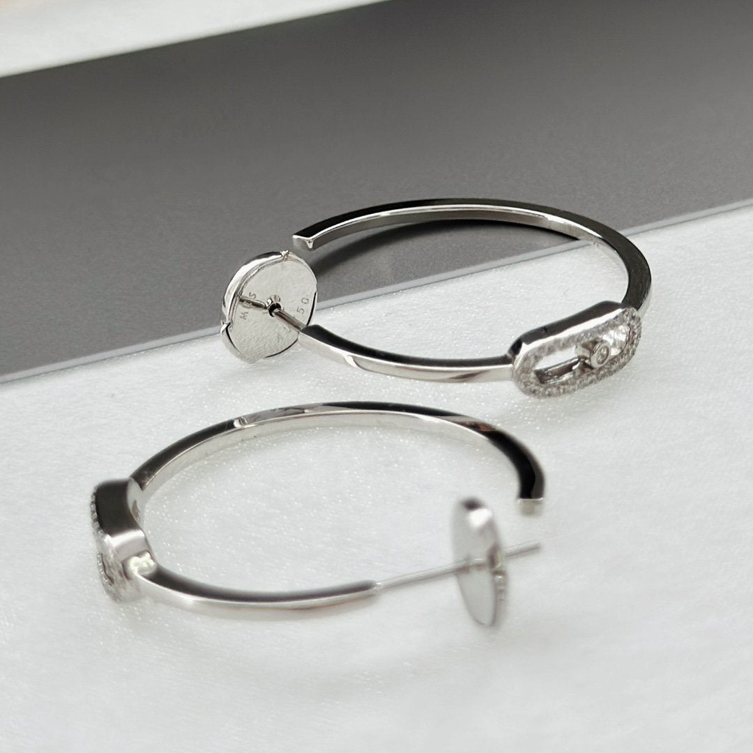 [MIRA] CREOLES MOVE UNO PM DIAMOND EARRINGS