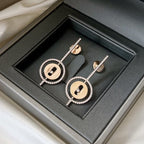 [MIRA]  MOVE ARROW PINK GOLD DIAMOND EARRINGS