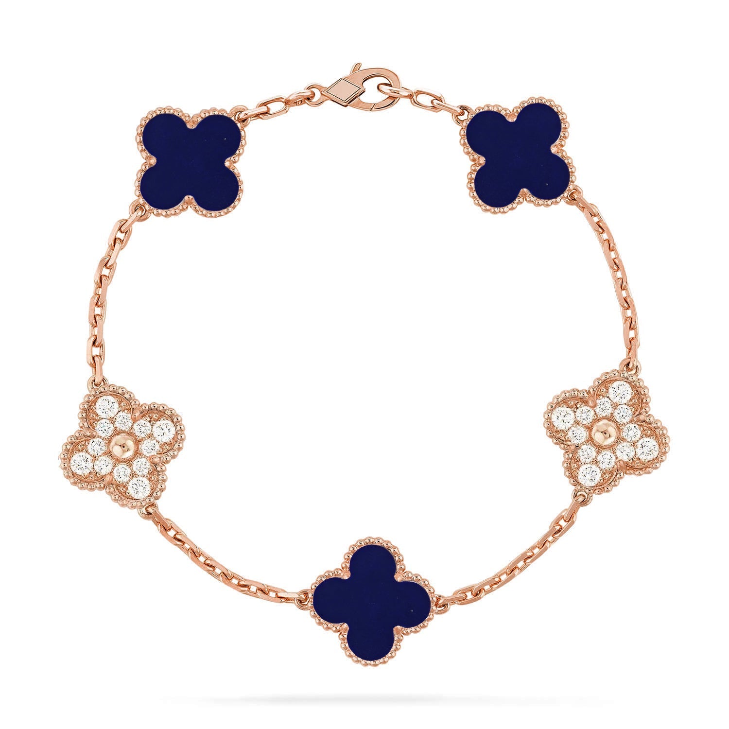 [MIRA]New CLOVER 5 MOTIF LAPIS LAZULI BRACELET COLLECTION
