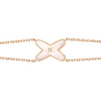 ??MIRA?¡¥JEUX BRACELET WHITE MOP PINK GOLD 1 DIAMOND