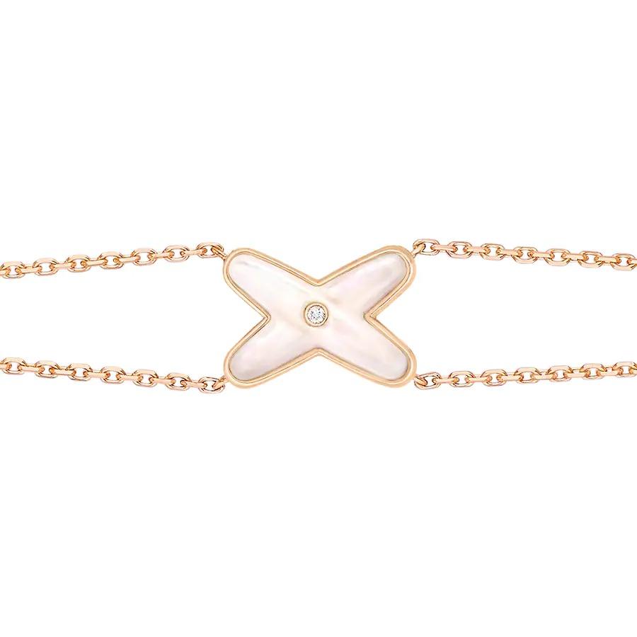 ??MIRA?¡¥JEUX BRACELET WHITE MOP PINK GOLD 1 DIAMOND