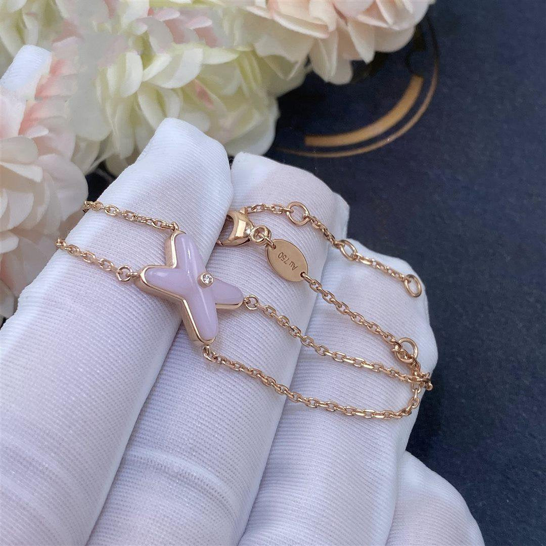 ??MIRA?¡¥JEUX BRACELET PINK MOP PINK GOLD 1 DIAMOND