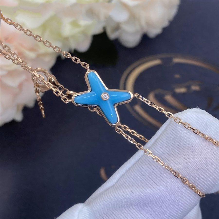 ??MIRA?¡¥JEUX BRACELET TURQUOISE PINK GOLD 1 DIAMOND