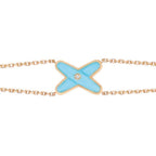 ??MIRA?¡¥JEUX BRACELET TURQUOISE PINK GOLD 1 DIAMOND